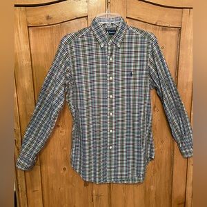 Ralph Lauren Classic Fit 100% Cotton Button Down Plaid Shirt Mens sz S